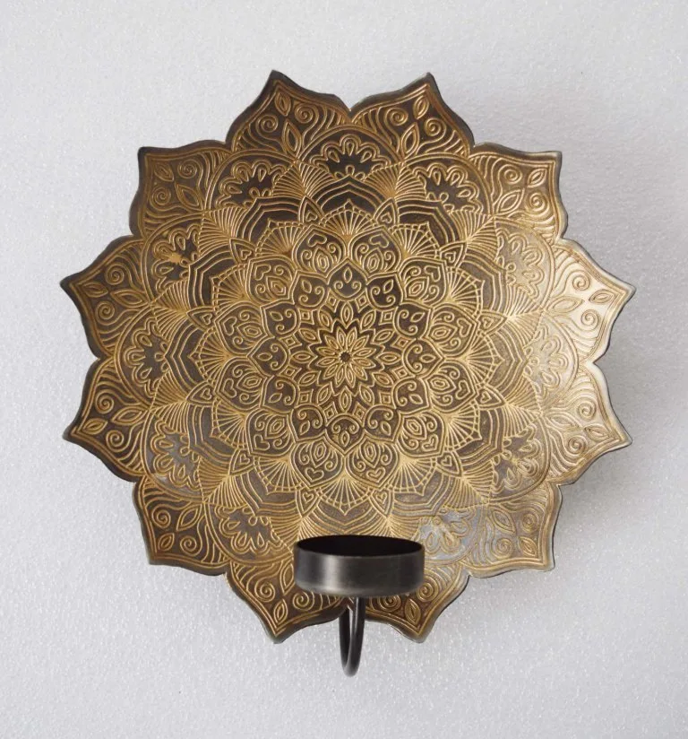 DESROCH CANDLE LIGHT & SCENTS FIGA COPPER T-LIGHT WALL HOLDER