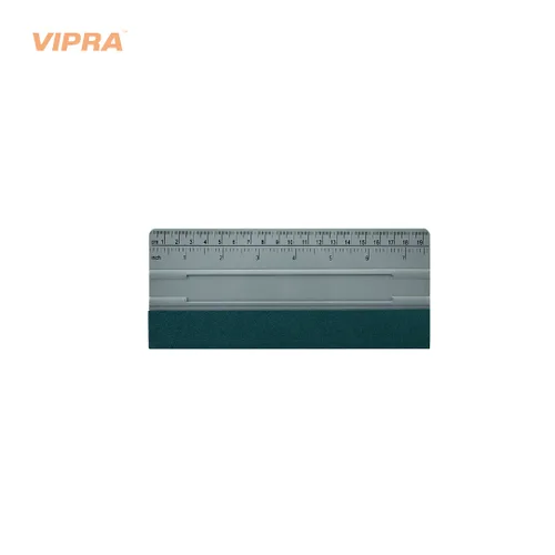 VIPRA SILVER SQUEEGEE WITH RULER TAPE AND SUEDE FELT 7.6INCH X 2.8INCH