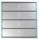 LEXA LEX FALL SERIES SCENARIO PANELS CLASSIC 4 RECTANGULAR KEYS KNX SWITCH GLACIER SILVER