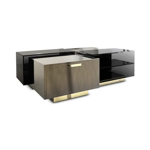 VEROCASA LIVING LUXURY ALACENA PEBBLE MEDIA CONSOLE