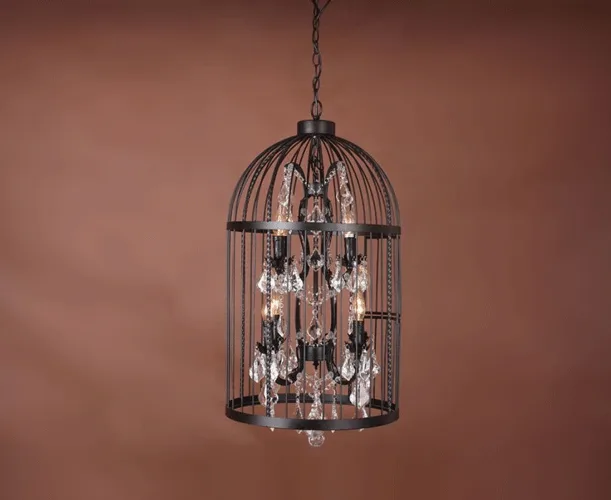 LUMILUCE AMERICANO AVIARY E14x8 BLACK SUSPENDED LIGHT 