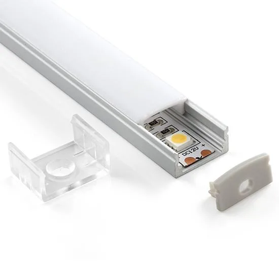 LUMIPRO 2 METER SURFACE ALUMINUM PROFILE WITH FROSTED DIFFUSER LP.1708.S.A+F.2M