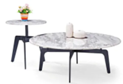 BLACK & WHITE ROCK PLATE COFFEE TABLE BIG