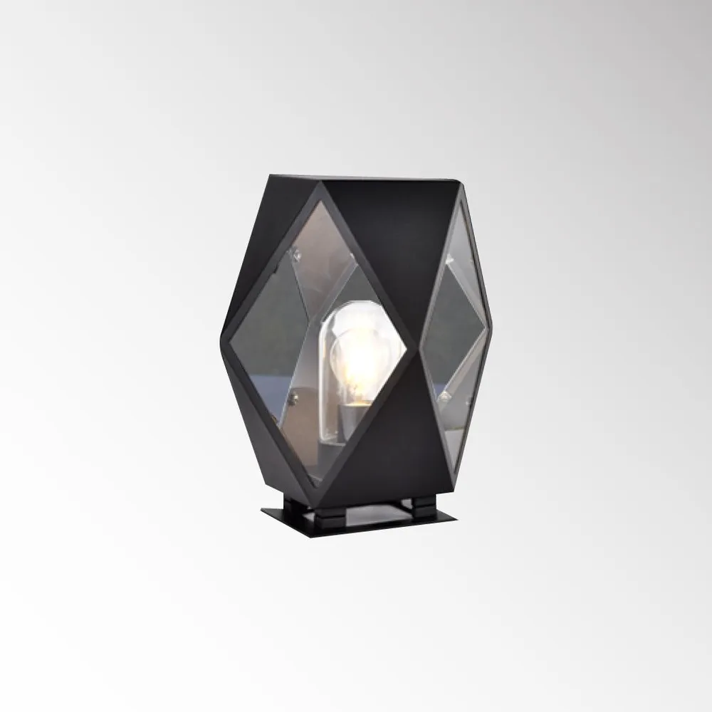 LUMIVILLE URBAN ARAGON E27x1 BLACK BOUNDARY WALL IP54
