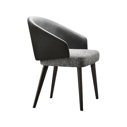 DESROCH STAINLESS STEEL+FABRIC FURNITURE DINING CHAIR