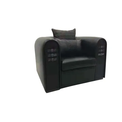 VEROCASA LIVING LUXURY VEROCASA HARDWOOD LEATHER ONE SEATER SOFA