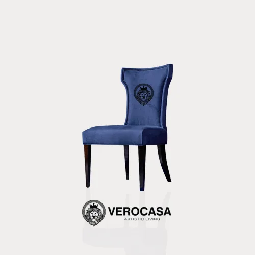 VEROCASA LIVING LUXURY MODERN DARK BLUE VIOLET CHAIR