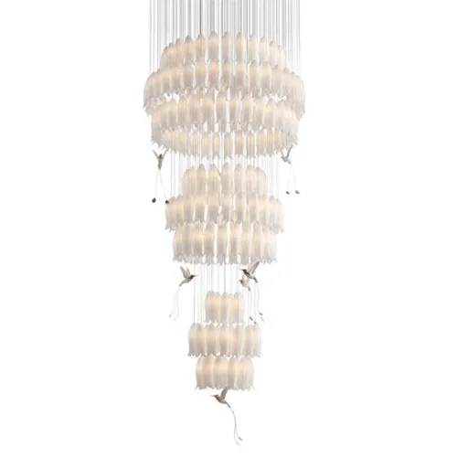 DELUXE G4 1.4W METAL+GLASS+CERAMIC DECORATIVE PENDANT LIGHT