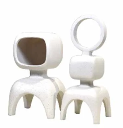 DESROCH DECOR ECOMAGI MODERN WHITE RESIN DECORATIVE ORNAMENT