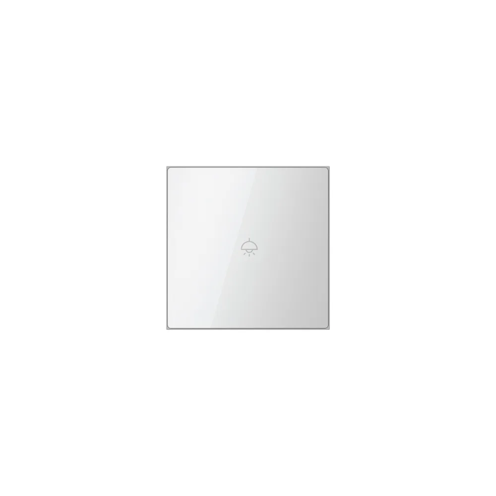 NATURE SWITCH 1 WAY WHITE GLASS - WHITE SURROUND