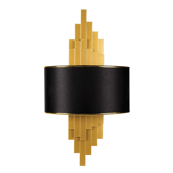 ELMARK BRETON WALL LAMP 2XE14 GOLD/BLACK