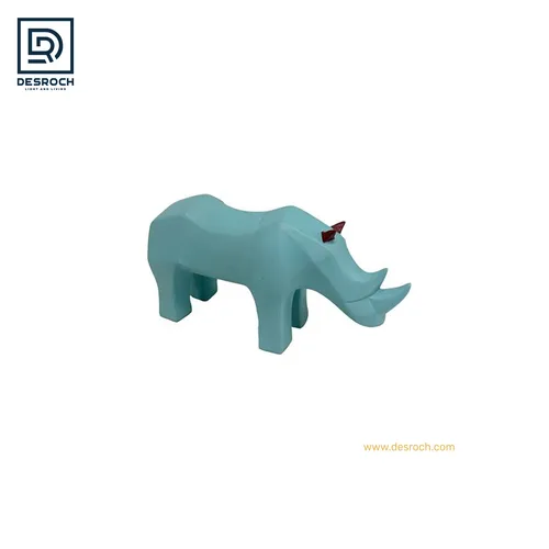 DESROCH DECOR WASEBLA RHINO ORIGAMI SCULPTURE