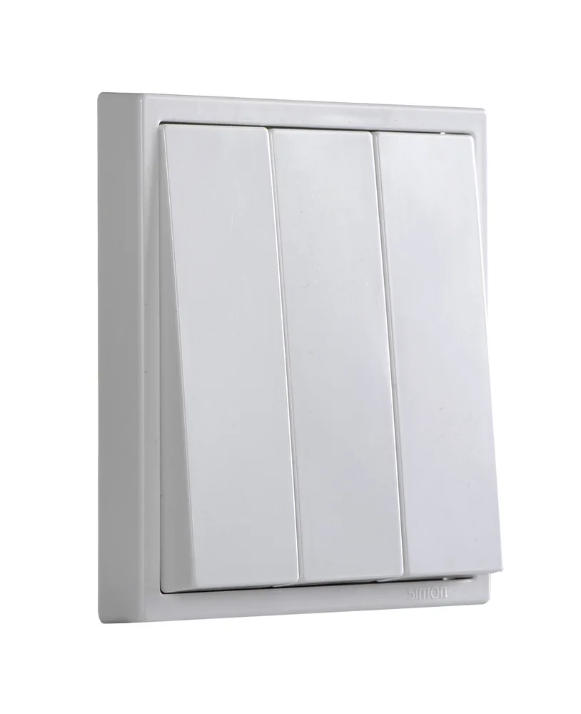 SIMON I7 WHITE 3 GANG 1 WAY SWITCH MODULE