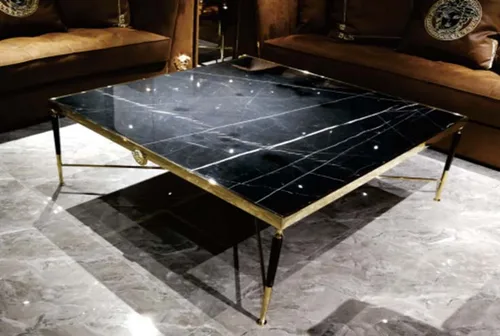 VEROCASA LUXURY EODESSA CROSS STRETCHER COFFE TABLE