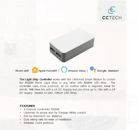 LifeSmart Light Strip Controller 24V DC 12W/M WIRELESS-15mtr