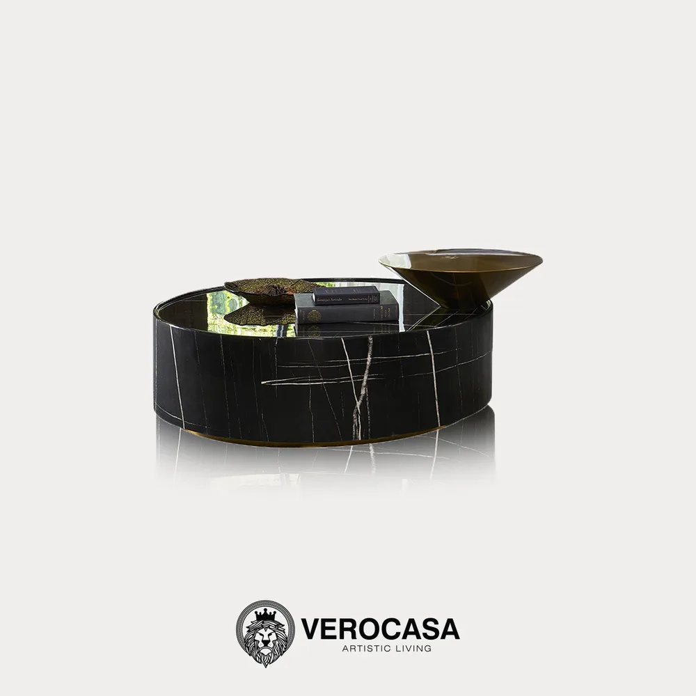 VEROCASA LIVING LUXURY BLACK DIAMANTE PEWTER COFFEE TABLES