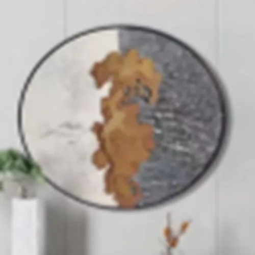 DESROCH BLACK ROUND FRAME PHYSICAL WALL DÉCOR ART