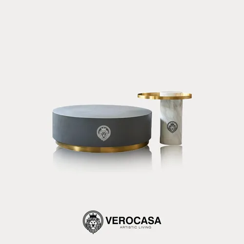 VEROCASA LIVING LUXURY DIAMANTE TROMBONE NESTING COFFEE TABLE