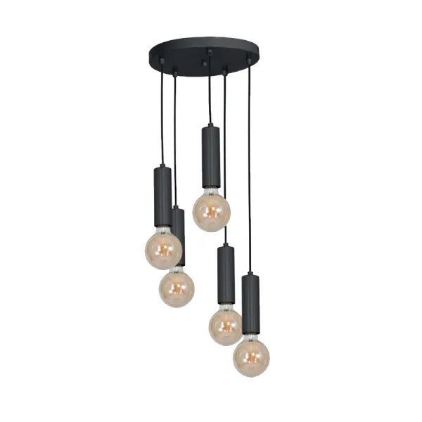 ELMARK QUINN CANDELIER 5xE27 BLACK
