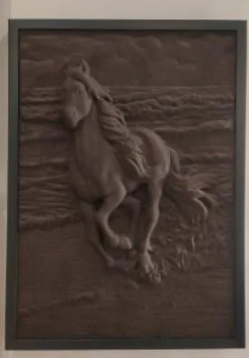 DESROCH ROUND 3D WALL ART WITH LIGHTING
