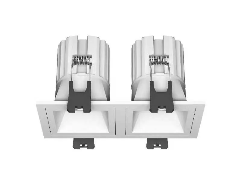 LUMIBRIGHT FILLY SERIES 2X9W 135X70X72MM IP20 SQUARE DOUBLE-HEAD SPOTLIGHT