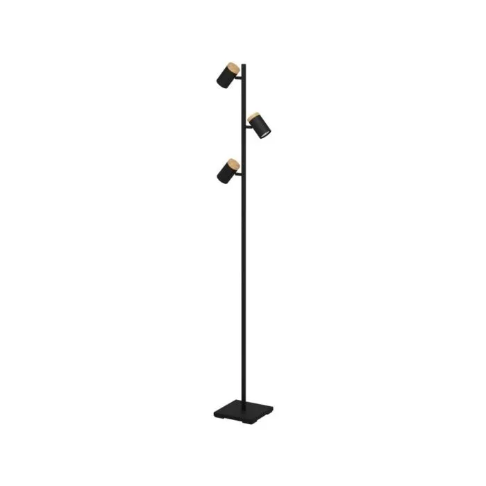 EGLO STL/3 GU10 SCHWARZ/HOLZ 'CARTAGENA' CRYSTAL&DESIGN