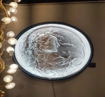 DESROCH ROUND 3D WALL ART WITH LIGHTING