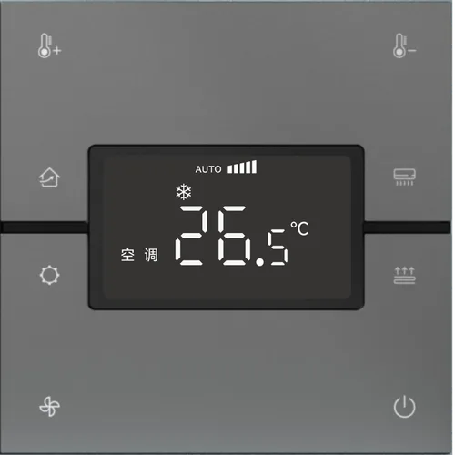 LEX-RK8 Series 86 back box installation 86×86×10mm Alu Material Grey Finish KNX Smart Thermostat Panel