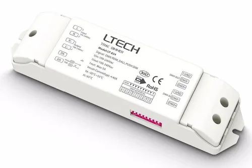 L-TECH Convert DALI,DMX/RDM, Push Dim to Leading Edge Tria Phasecut-DIM 5A,6-300W PLASTIC CASE SIZE L175×W44×H30mm 