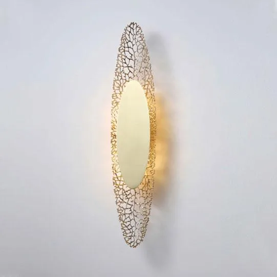 DESROCH G9 2 METAL GOLD DECORATIVE WALL LIGHT