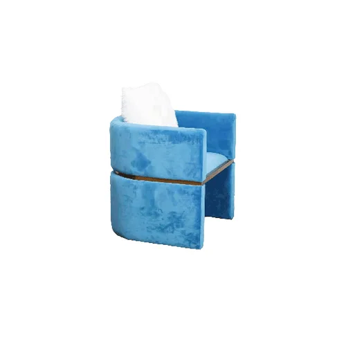VEROCASA LUXURY CLASSIC SINGLE BLUE FABRIC OCCASIONAL CHAIRS