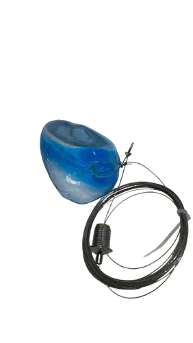 DELUXE BOLA SERIES CRYSTAL GLASS+IRON LIGHT BLUE DROP PENDANT GLASS DLXA047.LBL