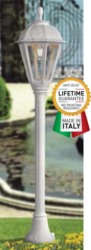 FUMAGALLI SALEM/ MIZAR K26.151.WXE27 WHITE BOLLARD GARDEN LIGHT