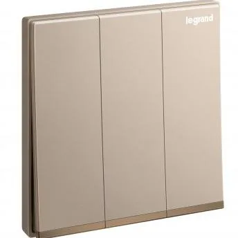 LEGRAND 3 GANG 2 WAY SWITCH ROSE GOLD