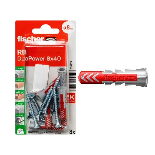 FISCHER SHELF FIXING DUOPOWER 8 X 40