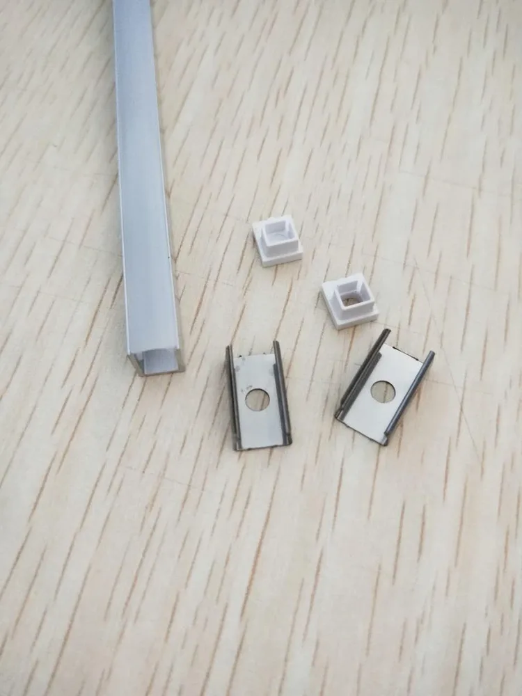 LUMIPRO 3 METER LP.0708.R ALUMINUM PROFILE KIT WITH FROSTED DIFFUSER+END CAPS & MOUNTING CLIPS