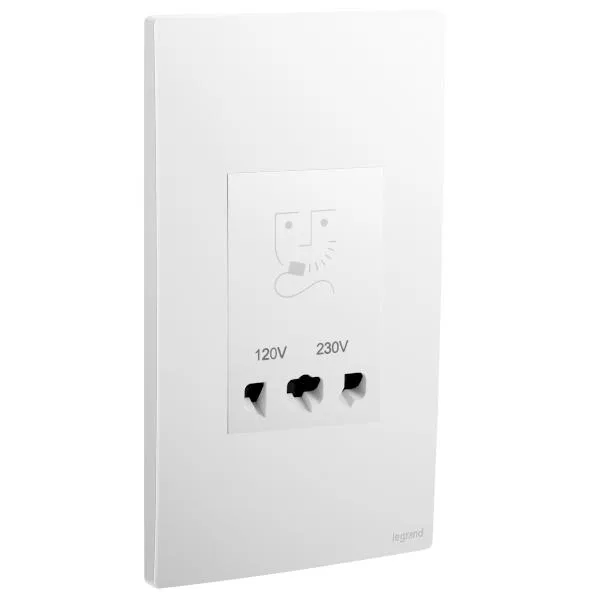 LEGRAND Shaver socket Mallia - 240 V / 120 V~ - 50/60 Hz - white