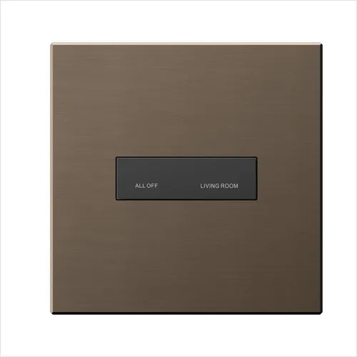 LEX-GAUZE- Two-button metal smart panel (KNX interface base) carbon black