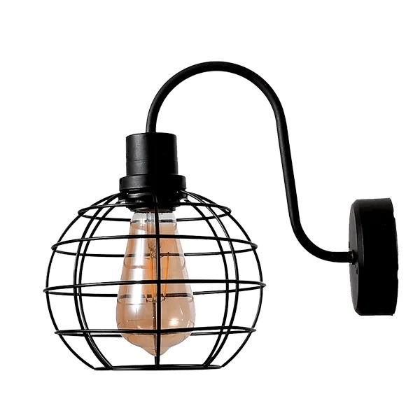 ELMARK HOLLY WALL LAMP 1xE27 BLACK