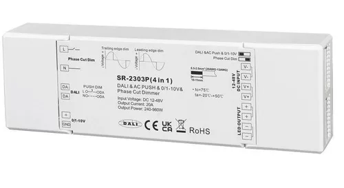 SUNRICHER CONVERTOR DALI 0/1-10V PHASE CUT DIMMER  DC12-48V 240W-960W  20A IP20