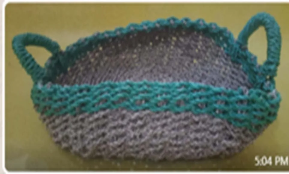 DESROCH DECOR CROCHET HANDMADE DECORATIVE BASKET