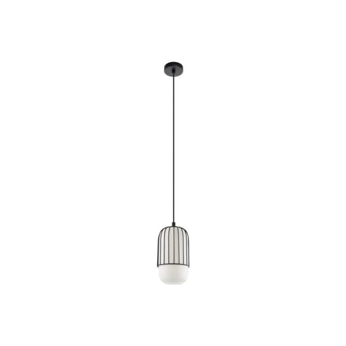 EGLO HL/1 E27 SCHWARZ/OPAL-MATT 'MULEGES' PENDANT LAMPS
