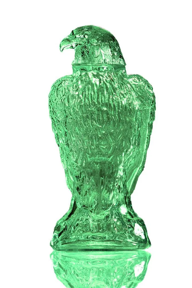DESROCH DECOR GREEN GLASS BOTTLE & JARS