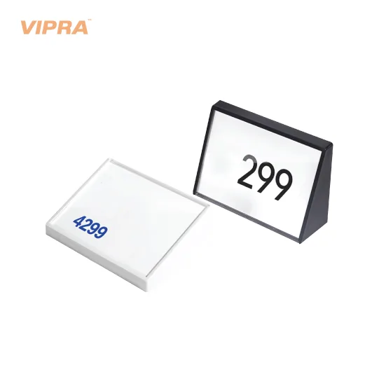 VIPRA PLASTIC TABLE TOP TAG  STAND 