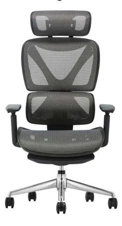 BLACK HIGH BACK ERGONOMIC CHAIR WITH FOOTREST