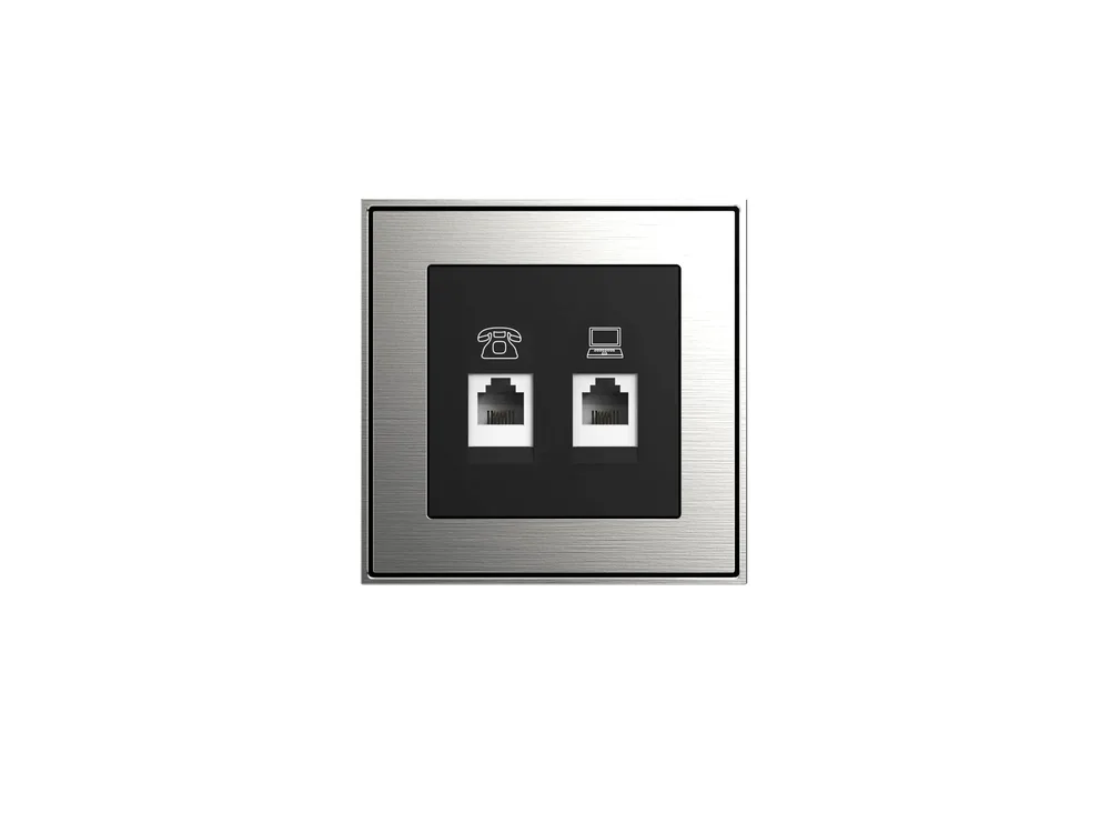 LEXA LEX SOCKET SERIES BLADEN GOLDEN+WHITE FRAME TYPE TELEPHONE + COMPUTER SOCKET