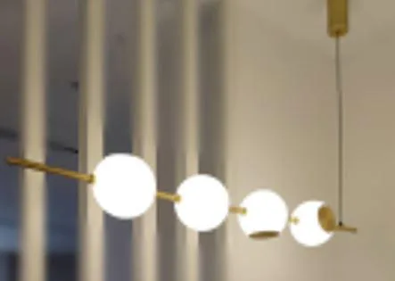 DESROCH PLATING GOLD + WHITE GLASS LED 12W MINI PENDANT