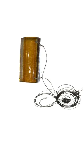 DELUXE LAMINA SERIES CRYSTAL GLASS +IRON ROPE AMBER FINISH DROP PENDANT GLASS DLXA048