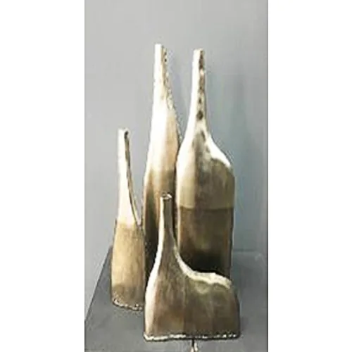 DESROCH DECOR MANCRUZ MATT BRASS NESTING DECORATIVE BOTTLE