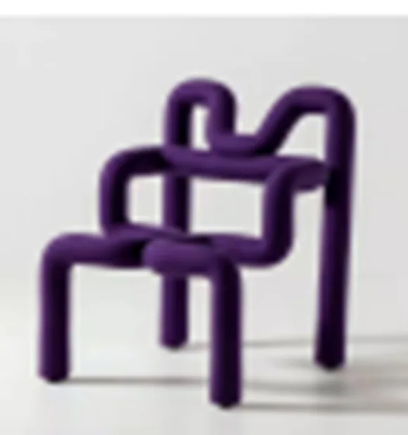 BLACK STEEL PIPE LOUNGE CHAIR